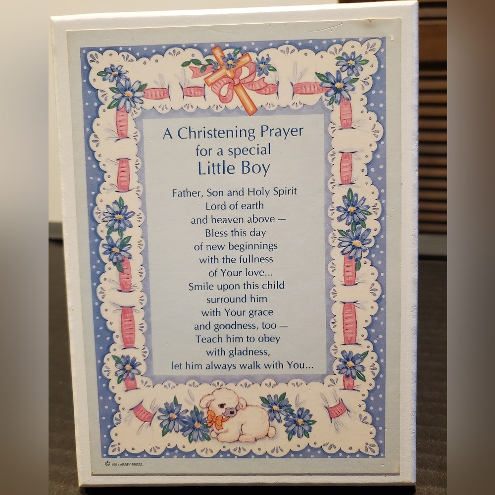 Christening Prayer Plaque for Little Boy